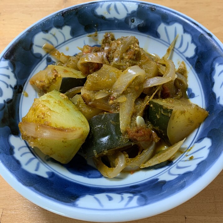 冬瓜のひき肉カレー炒め